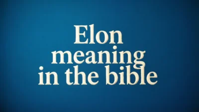 Elon Meaning in the Bible