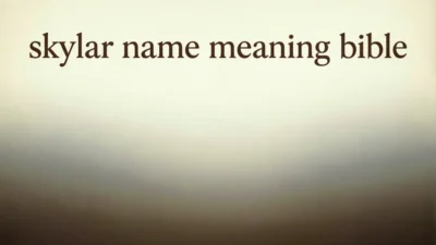 Biblical Meaning of the Name Skylar