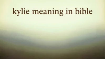 Biblical Meaning of Kylie