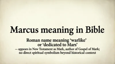 Biblical Meaning of Marcus