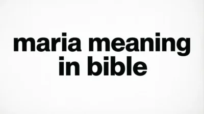 Maria Meaning in Bible