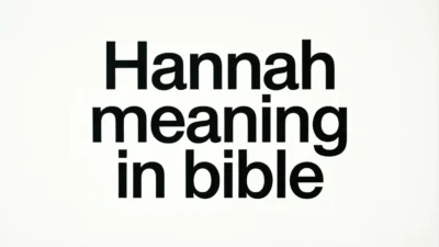 Biblical Meaning of Hannah
