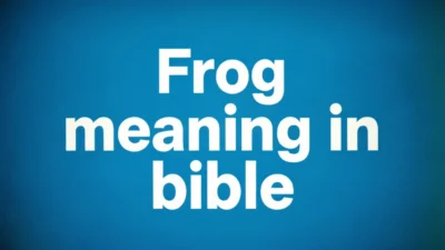 Biblical Meaning of Seeing a Frog