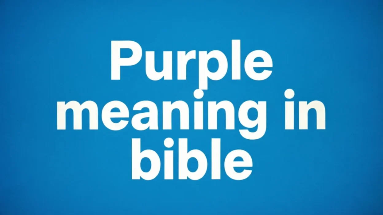 Biblical Meaning of the Color Purple