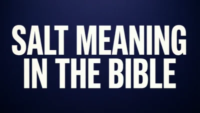 Biblical Meaning of Salt