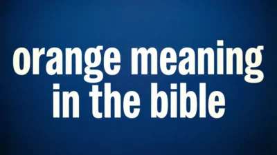 Biblical Meaning of the Color Orange
