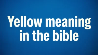 Biblical Meaning of Yellow Color