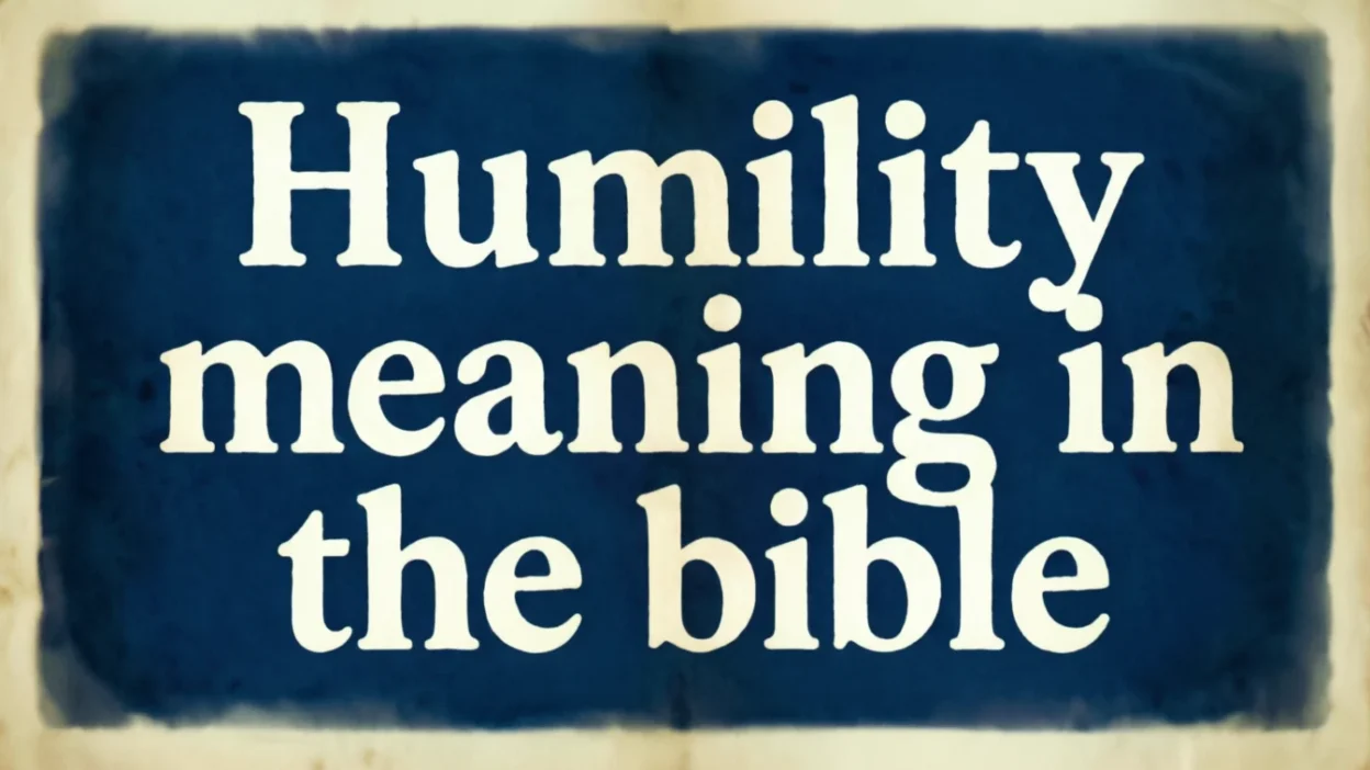 Biblical Meaning of Humility